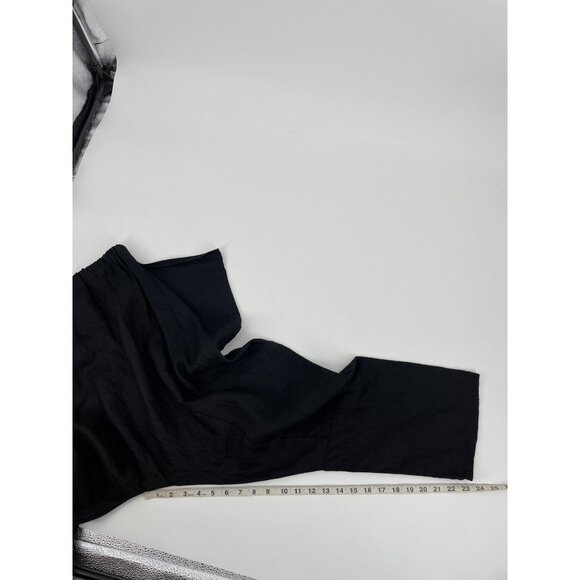 NWT Artists & Revolutionaries Womens S/M Black 100% Linen Drop Crotch Pants - Picture 7 of 7